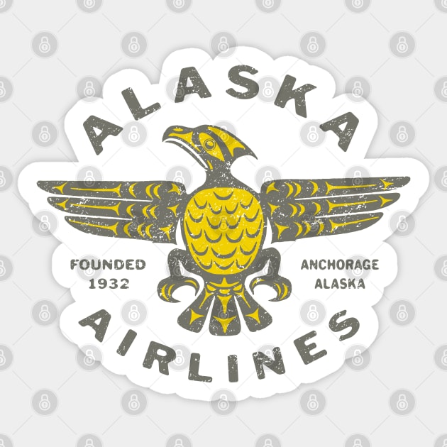 Alaska Airlines 1 by Buck Tee Sticker by Buck Tee